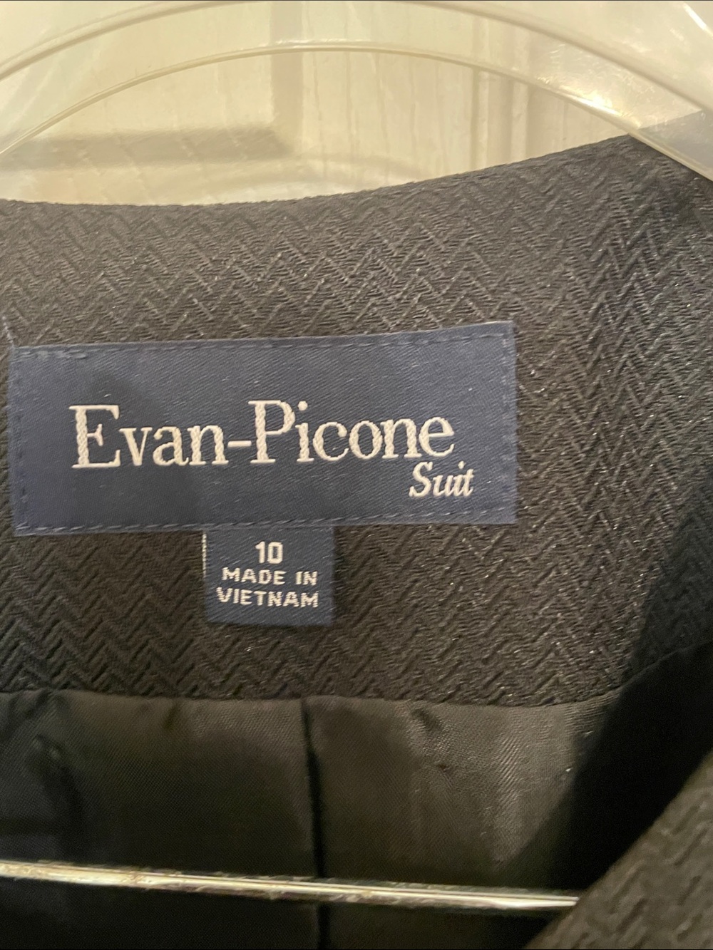 Evan Picone Black Women's Two-Piece Pant Suit with Button Jacket - Picture 3 of 6